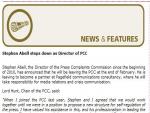 Press Complaints Commission Announces: Director Leaving