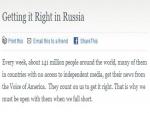 Voice of America Apologizes for Fake Interview with Russian Blogger