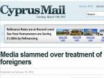 Cyprus Media Criticized over Reporting on Foreigners