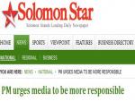 Solomon Islands Prime Minister Calls for Journalists to Follow Ethics Code 