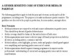 Pakistani Group Publishes Gender-Sensitive Code of Ethics