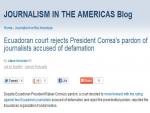 Ecuador Prez Pardon of Journalists for Libel not Accepted?