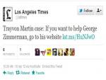 LATimes Changes Story Headline after Tweet Suggests Endorsement of George Zimmerman Fundraising