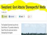 Swaziland Press Secretary Claims Detained Journalists Wanted to 'Incriminate' Swaziland 