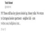 NYDaily News Photog Says Tweet Suggesting NYT Checkbook Journalism 'Wrong', POLITICO reports