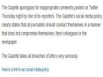 Montreal Gazette Apologizes for 'Inappropriate' Tweets