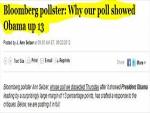 Conflicting Polls on Obama, Romney Election Standings &ndash; Bloomberg versus Associated Press