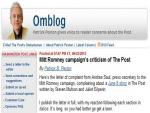 WaPo Ombuds Dismisses Complaints by Mitt Romney Campaign