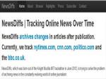 NewsDiffs to Record Changes to Stories on NYT, CNN, Politico, BBC 