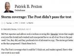 WaPo Ombudsman: 'Too Much Officialdom' in Reporting on Storm