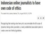 Another Online Ethics code for Indonesian Journalists?
