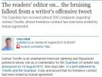 Guardian Corrects 2011 Blog with Conflict of Interest, Ends Contract with Writer