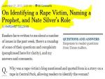 NYT Unpublishes Rape Victim's Blog Quote to avoid ID'ing her
