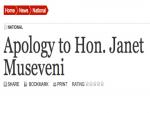 Uganda Newspaper Apologizes to, Retracts Claims about First Lady Janet Museveni in Libel Settlement