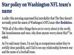 Kansas City Star Policy Won't Name 'Redskins' NFL Team, Labels it 'Racial Epithet'