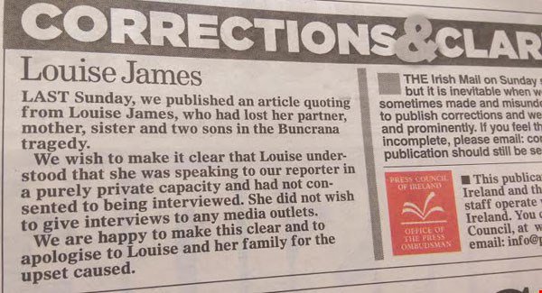 The Mail on Sunday apology (Via the Examiner)