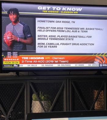 ESPN sorry for NFL draft graphic about Tee Higgins' mom - iMediaEthics